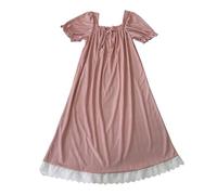 Camicia da notte da donna a maniche corte, lunghezza al ginocchio, rosa