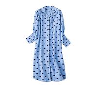 Camicia da notte da donna a maniche lunghe, camicia da notte da donna con colletto rovesciato, camicia da notte in stile cartone animato, camicia da notte in stile cartone animato, maglietta per la