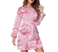 Camicia da notte da donna a maniche lunghe con stampa di una graziosa lumac