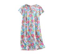 Camicia da notte da donna in cotone maglietta da notte a maniche corte - T-shirt da notte da donna UK - Stampa Sleepshirt Loungewear Sleepwear Nighties Soft Sleep Dress Summer Sleepshirts, bianco, M