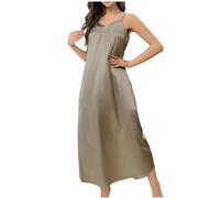 Camicia da Notte da Donna in Seta Ghiacciata, Camicia da Notte in Raso Donne Senza Maniche Scollo a V Sottoveste Sexy Camicia da Notte Donna Casual Pigiami Estivi Donna in Saldo per Casa