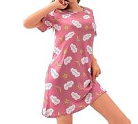 Camicia da Notte da Donna in Toni neutri, Versatile, Senza Maniche, Morbida ed Elasticizzata, Pigiama da casa Rilassante, Traspirante, for Yoga, Lettura, Comfort for Tutte Le Stagioni(Pink 2pcs_XL)