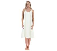Camicia da notte da donna tinta unita all'interno con una base di grandi dimensioni sottoveste dimagrante camicia da notte allentata (lunghezza media), bianco, XL