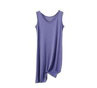 Camicia Da Notte Donna - Camicie Da Notte Estive Camicia Da Notte Senza Maniche In Cotone Da Donna Camicia Da Notte Allentata Da Donna Taglie Forti Abito Da Notte Casual Per La Casa, Viola, 3Xl