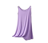 Camicia Da Notte Donna - Camicie Da Notte Estive Modali Senza Maniche Da Donna Allentate Di Grandi Dimensioni Per Abiti Da Notte Da Donna Camicia Da Notte Casual Camicia Da Notte Femminile, Viola,Xx