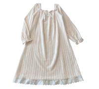 Camicia da Notte Donna Invernale - Pantaloni Morbidi da in Flanella Tinta Unita Ispessita Calda della da Notte sopra La (White XXL)