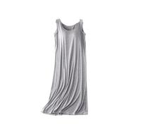 Camicia da Notte Donna - M-4Xl Abito da Notte in Cotone Tinta Unita Modale di Grandi Dimensioni Casual Girocollo Gilet Camicia da Notte Camicie da Notte Estive da Donna Reggiseno Lingerie da Donna, S