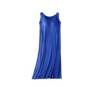 Camicia da Notte Donna - M-4Xl Casual Senza Maniche Taglia Grande Modal Cotone Tinta Unita Indumenti da Notte Abito Girocollo Gilet Camicia da Notte Donna Camicie da Notte Estive Reggiseno Pad Linger
