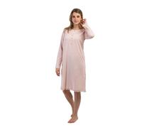 Camicia Da Notte Donna Manica Lunga 100% Cotone Leggero NOI DI NOTTE LA003264