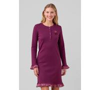 Camicia Da Notte Donna Manica Lunga Serafino Cotone Felpato NOI DI NOTTE LA00339