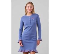 Camicia Da Notte Donna Manica Lunga Serafino Cotone Felpato NOI DI NOTTE LA00339