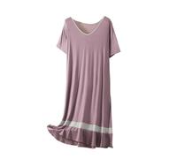 Camicia Da Notte Donna - Camicie Da Notte Da Donna Modali Con Scollo A V Taglie Forti Camicia Da Notte Estiva A Maniche Corte Femminile Indumenti Da Notte Casual Camicia Da Notte Patchwork Abiti Pe