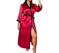 Camicia da notte elegante da donna, lunga e confortevole, tenuta da sonno raffinata con scollo a V, articolo di lingerie morbida per un riposo tranquillo quotidiano