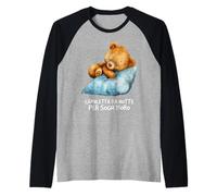 Camicia da Notte Orso Cuscino Sogni d'oro Dormire Maglia con Maniche Raglan