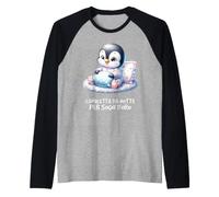 Camicia da Notte Pinguino Sogni d'oro Dormire Maglia con Maniche Raglan