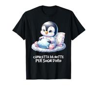 Camicia Da Notte Pinguino sogni d'oro Dormire Maglietta