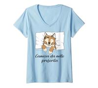 Camicia Da Notte Preferita Cane, Pigiama Pastore Australiano Maglietta con Collo a V
