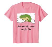 Camicia da Notte Preferita T-Rex & Pigiama Dinosauri Maglietta, Bambini, Rosa, 6 Anni