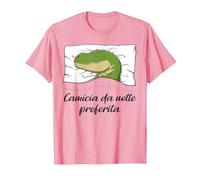 Camicia da Notte Preferita T-Rex & Pigiama Dinosauri Maglietta, Uomo, Rosa, 3XL