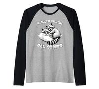 Camicia Da Notte Procione Pigiama Bambini Donna Uomo Dormire Maglia con Maniche Raglan