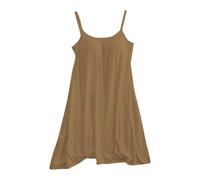 Camicia da notte senza maniche da donna con reggiseno integrato, lunghezza al ginocchio, spalline regolabili, biancheria intima da donna, abito da notte, pigiama estivo, abito da notte, giallo, M