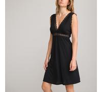 Camicia da notte senza maniche, dettagli pizzo Nero 46/48 (IT) - 42/44 (FR) Tinta unita