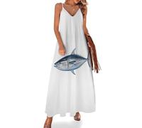 Camicia da Notte Tuna Thunnus da Donna, Morbida Camicia da Notte Lunga Senza Maniche, Abito da casa Maxi con Scollo a V, Taglie dalla S alla 5XL