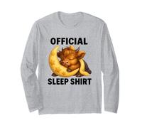 Camicia da Notte Ufficiale Highland Cow Moon Nighttime Maglia a Manica