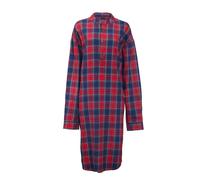 Camicia da notte uomo in flanella rossa blu navy a quadri 100% cotone...