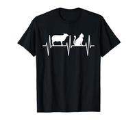 Camicia da pecora, per amanti dei gatti, pecore, battito cardiaco, agricoltore, amante delle pecore Maglietta