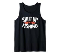 Camicia da Pesca con Scritta Shut Up I'm Fisherman Canotta