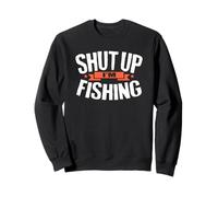 Camicia da Pesca con Scritta Shut Up I'm Fisherman Felpa