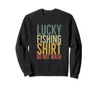 Camicia da Pesca Lucky Do Not Wash Funny Fisherman Christmas Felpa