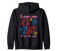 Camicia da Picnic Francese con Frutti di Mare Le Pique-Nique Fruits de Mer Felpa con Cappuccio