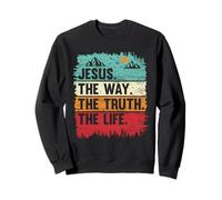 Camicia da Ragazzo con Gesù The Way Truth Life Kids Christian Worship Felpa