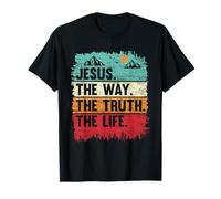 Camicia da Ragazzo con Gesù The Way Truth Life Kids Christian Worship Maglietta