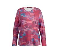 Camicia da sci Ulla Popken da donna taglie forti stampata scollo a V manica...