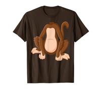 Camicia da scimmia per adulti, bambini, uomini, donne, costume da scimmia Maglietta