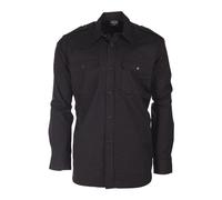 CAMICIA DA SERVIZIO A MANICHE LUNGHE MIL-TEC IN COTONE RIP STOP NERA