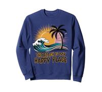 Camicia da spiaggia da donna The Beach is My Happy Place, casual, estiva Felpa