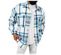 Camicia da taglialegna da uomo a quadri, in flanella, foderata, a maniche lunghe, invernale, a quadri, in flanella, per l'inverno, in pile