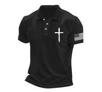 Camicia da uomo a maniche corte modello - Polo da uomo Sport Traspirante Camicia Rerto Vintage Polo Casual Camicietta a collo ripiegato Camicia di grandi dimensioni alla moda estate top legger Comfort