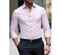 Camicia da uomo a maniche lunghe, abbigliamento formale, look professionale, adatta per abbigliamento da ufficio