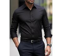 Camicia da uomo a maniche lunghe, abbigliamento formale, look professionale, adatta per abbigliamento da ufficio