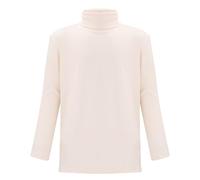 Camicia da uomo a maniche lunghe, casual, a collo alto, vestibilità aderente, morbida, elasticizzata, leggera, biancheria intima, cachi, M