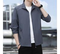 Camicia da uomo a maniche lunghe casual tinta unita da lavoro camicia strato base camicia progettata per comfort e durata (L grigio scuro)