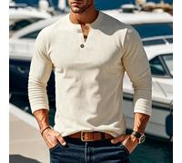 Camicia da uomo a maniche lunghe, foderata in pile, tinta unita, strato base in velluto caldo per il freddo (L albicocca)