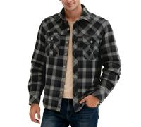 Camicia da uomo a maniche lunghe, in legno, a quadri, per il tempo libero, semplice, a quadretti, classica, comoda camicia a maniche lunghe, verde militare, 4XL