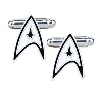 Camicia da uomo alla moda smaltata gemelli stella a cinque punte stella nero bianco formale ufficio distintivo film forma geometrica lega accessorio fan amanti regali