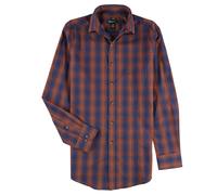Camicia Da Uomo Bar III Ombre A Bottoni, Marrone, Collo 14"-14.5" Manica 32"-33"